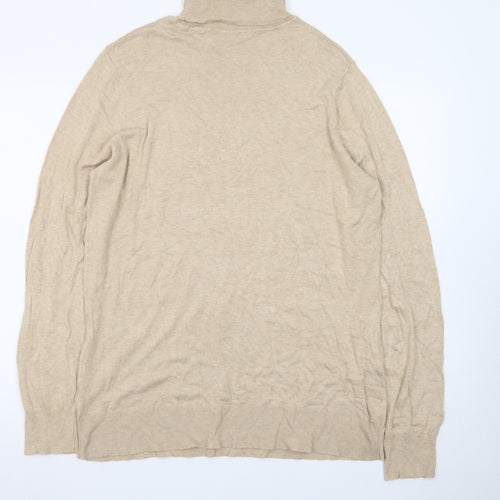 LTS Women Beige Roll Neck Long Sleeve Jumper Size 22-24