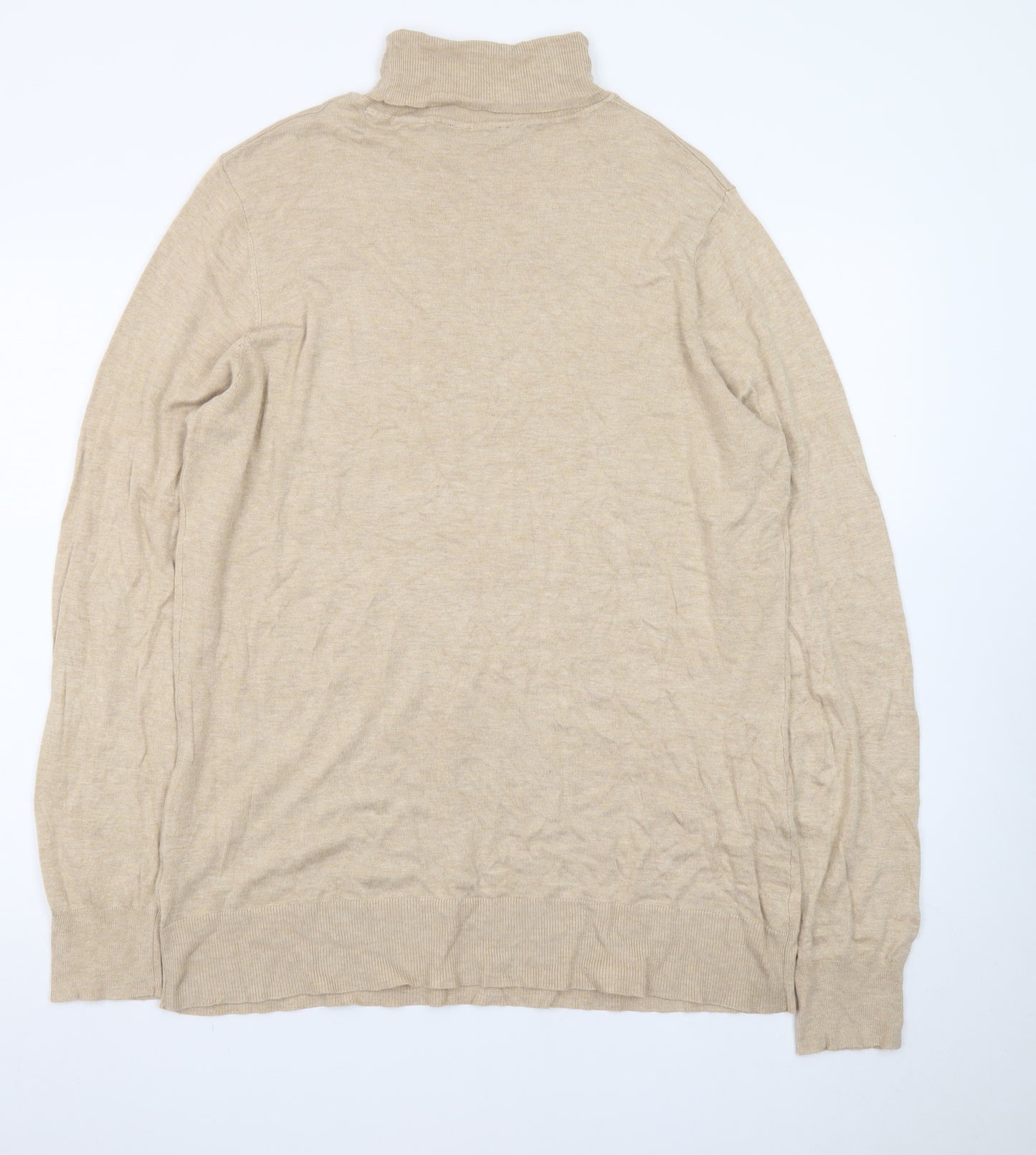 LTS Women Beige Roll Neck Long Sleeve Jumper Size 22-24