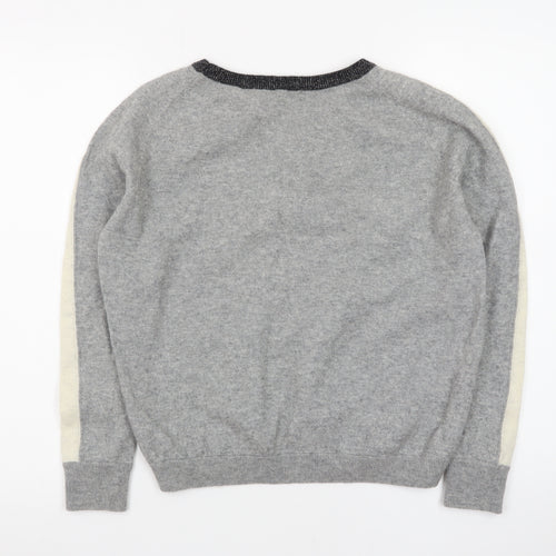 Maison Scotch Women's Grey Wool Blend Pullover Jumper Size S