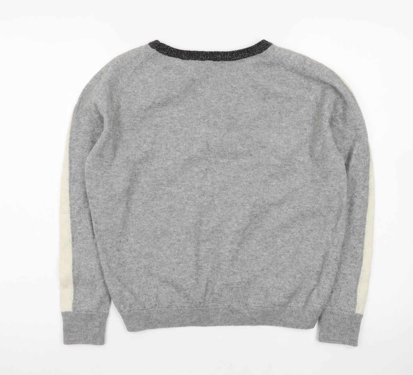 Maison Scotch Women's Grey Wool Blend Pullover Jumper Size S