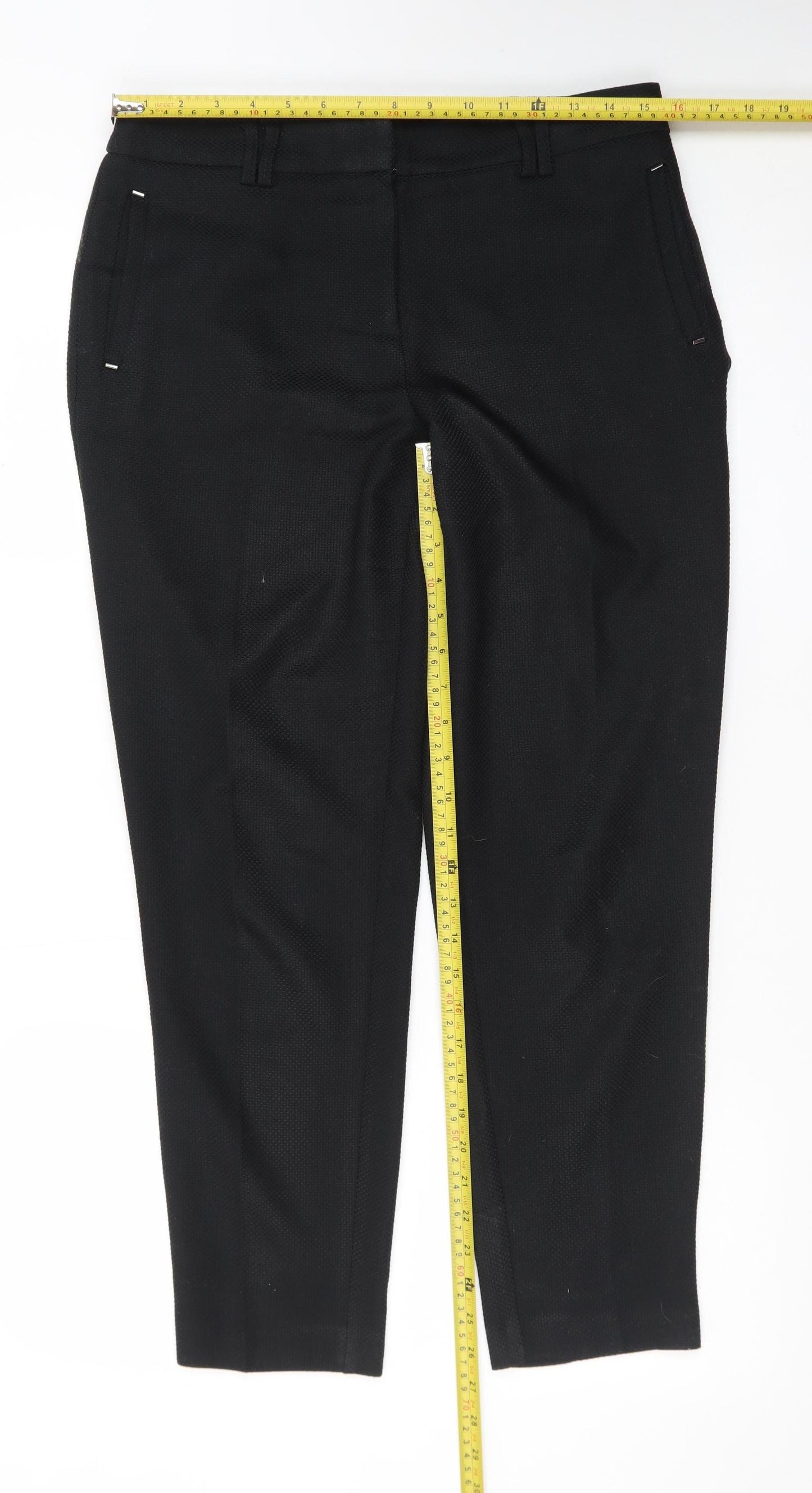 Dorothy Perkins Womens Black Slim Tapered Trousers Size 10