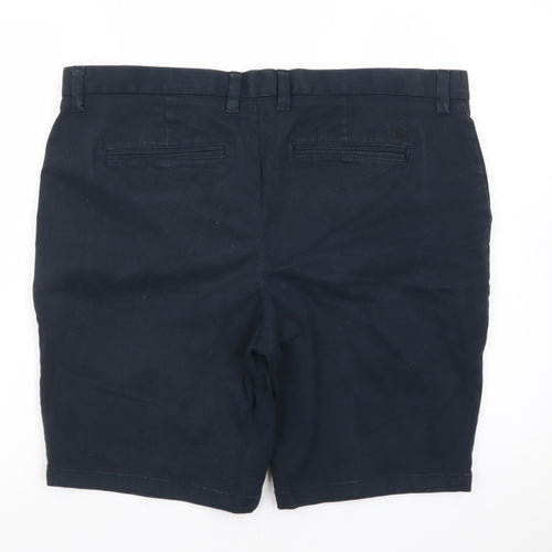 Admiral Men's Blue Chino Shorts Size 36 Regular Cotton Blend