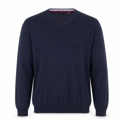 Ted Baker Men's Blue Wool Blend V-Neck Jumper Size XL