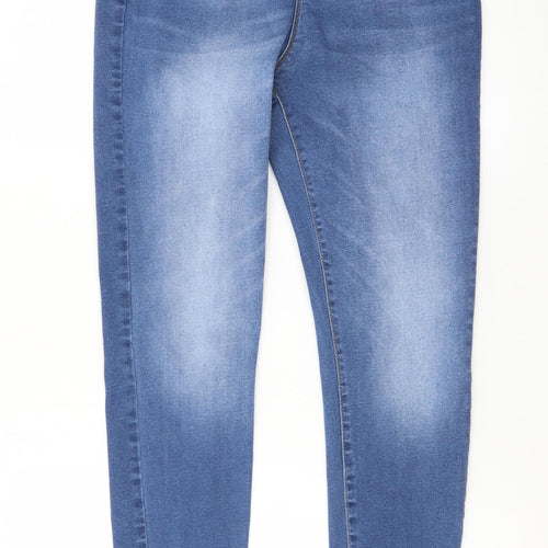 Denim Co Womens Blue Skinny Jeans Size 16 High Rise Stretch
