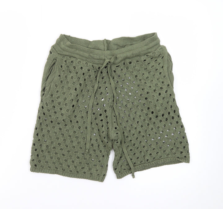 BoohooMAN Men’s Green Knit Sweat Shorts Size S Casual Lightweight