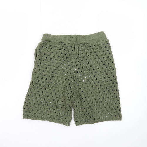 BoohooMAN Men’s Green Knit Sweat Shorts Size S Casual Lightweight