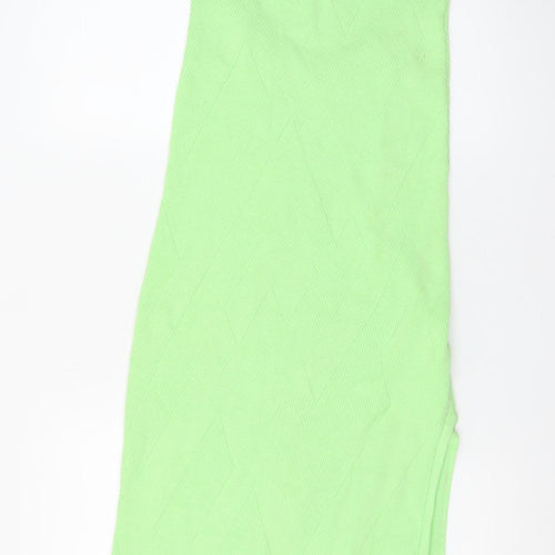 FP Beach Women's Green Halter Slip Dress Size M Knit Summer Style