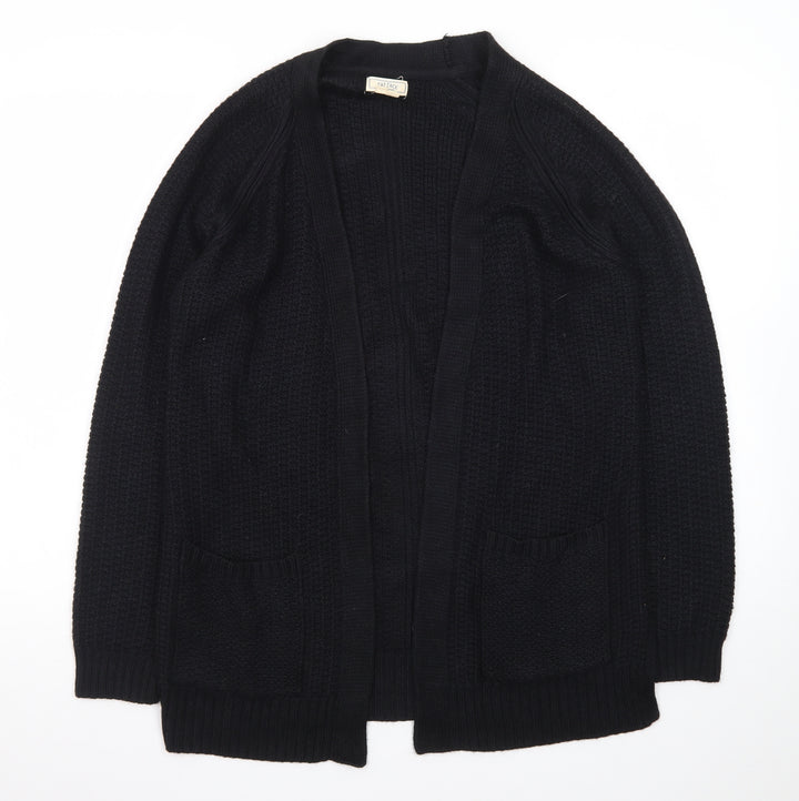 Fat Face Women Black Size 6 Open Cardigan Knit Jumper
