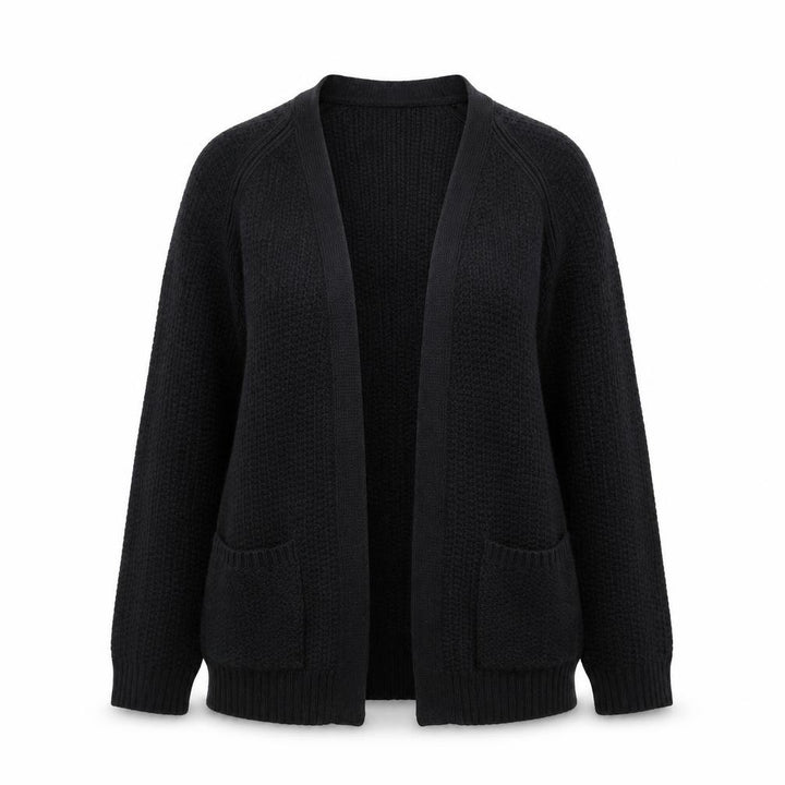 FatFace Women Black Size 6 Open Cardigan Knit Jumper