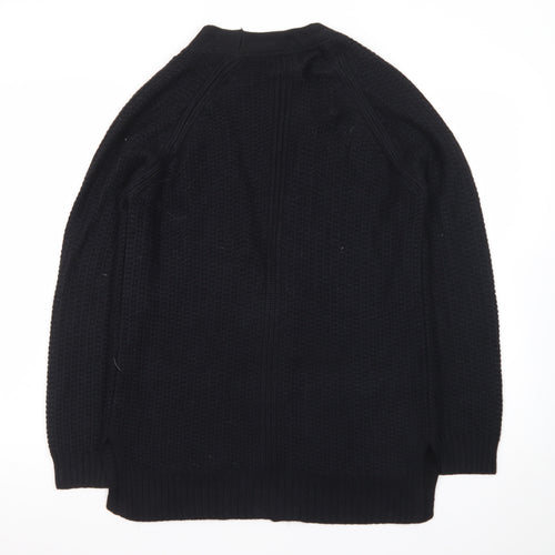 Fat Face Women Black Size 6 Open Cardigan Knit Jumper