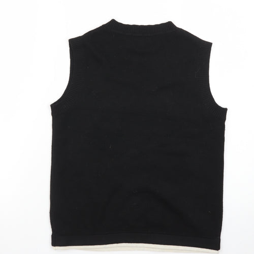 Marks and Spencer Women's Black Knit Sleeveless Vest Jumper Size S