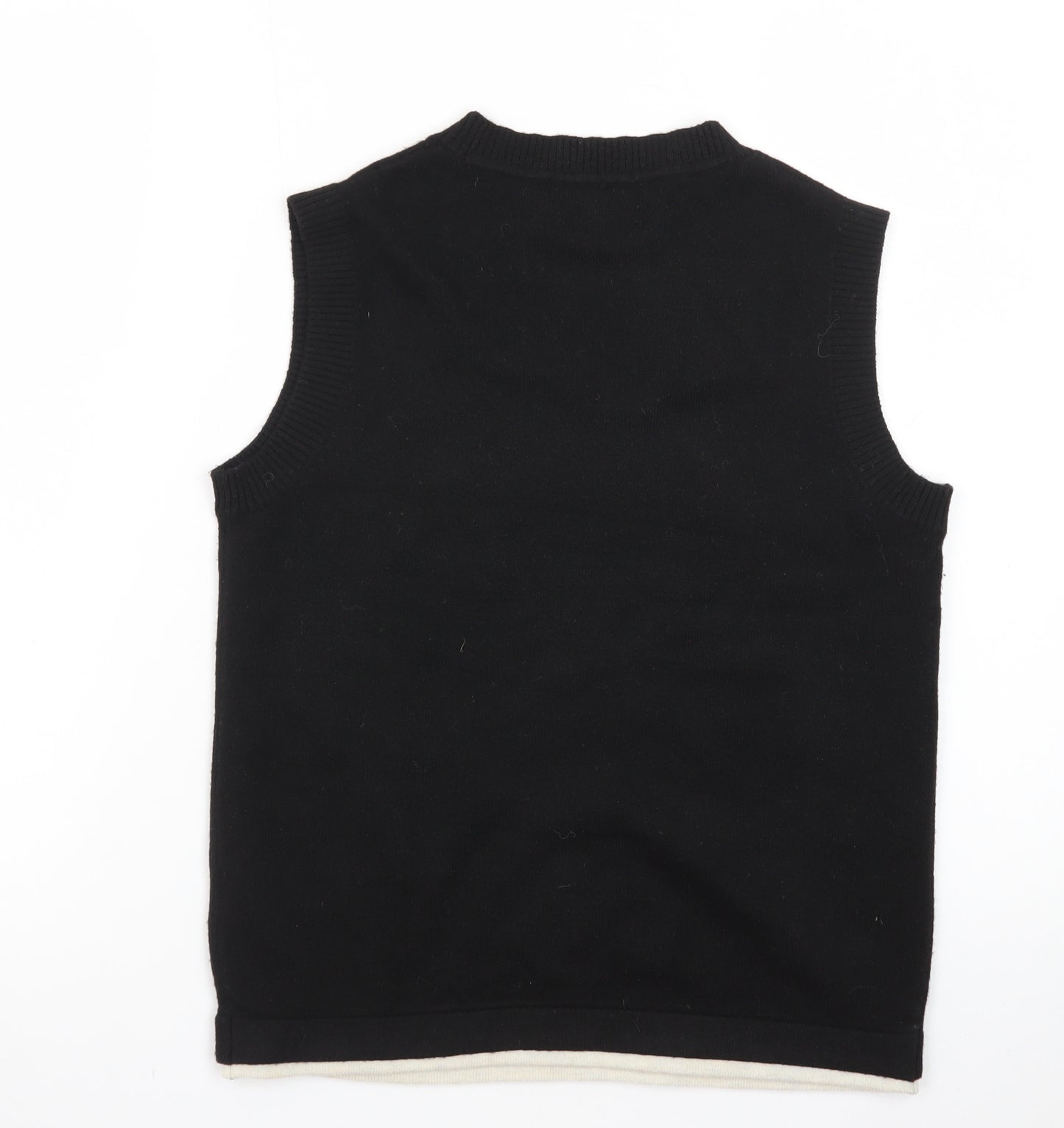 Marks and Spencer Women's Black Knit Sleeveless Vest Jumper Size S
