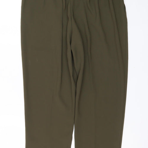 F&F Women's Green Paperbag Tapered Trousers Size 14