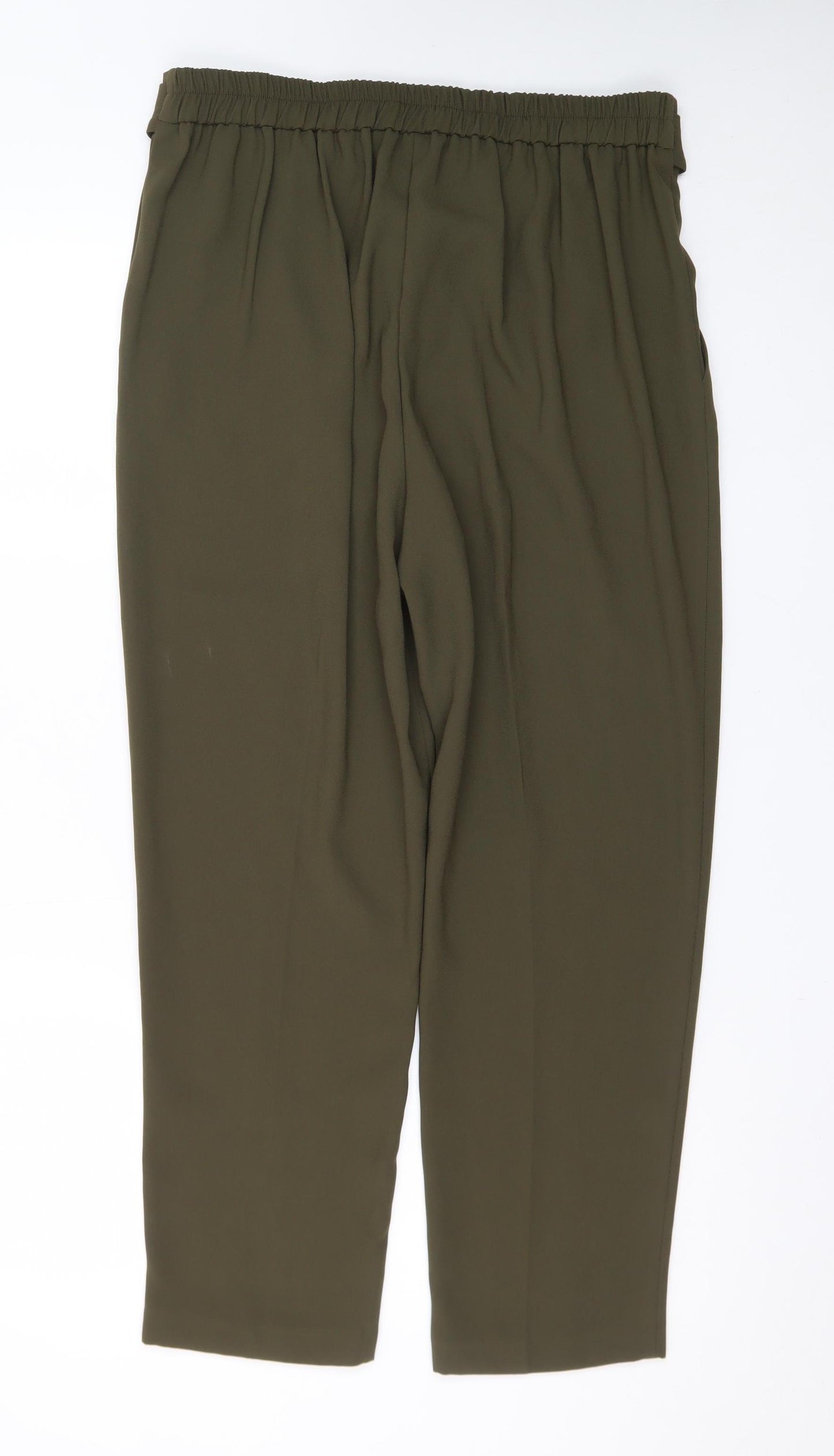 F&F Women's Green Paperbag Tapered Trousers Size 14