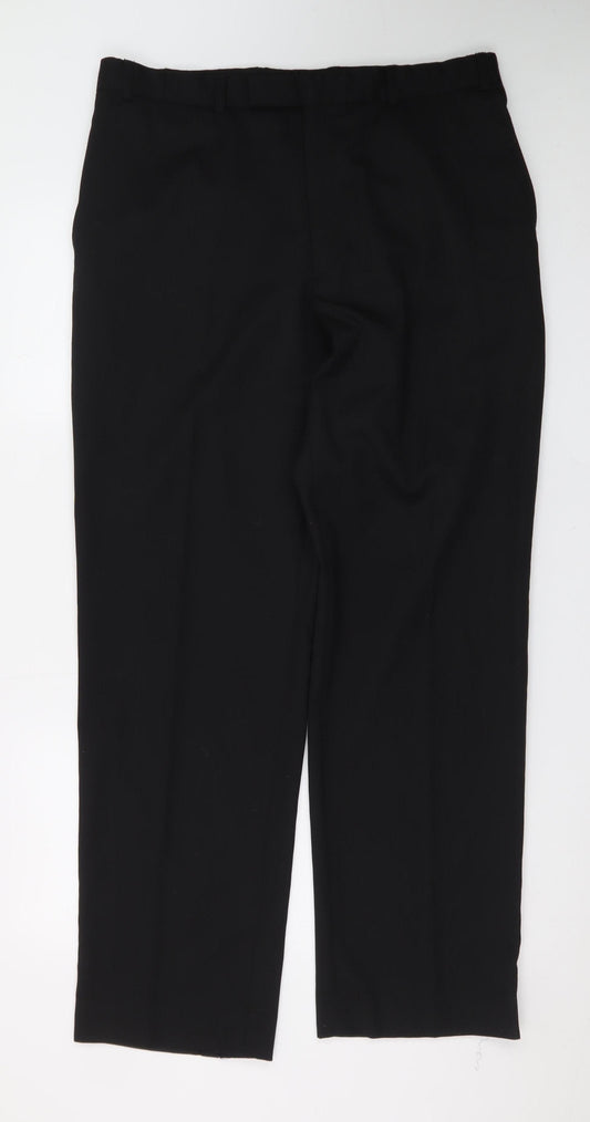 Ben Sherman Men's Black 36in Waist Dress Trousers