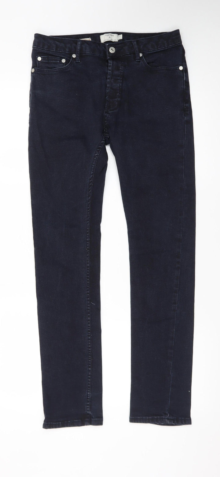 Topman Men's Dark Blue Slim Fit Denim Jeans Size 30R