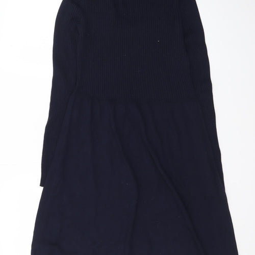 Joules Women's Black Wool Knit Fit & Flare Dress Size 10