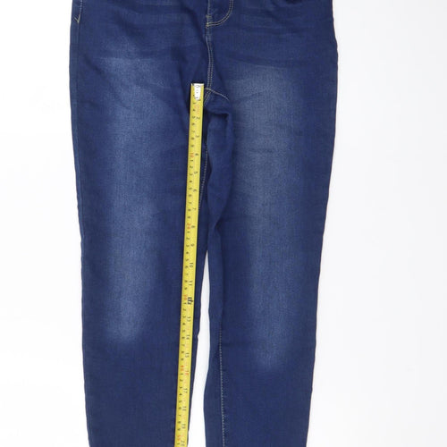 Denim Co. Women Blue Skinny Jeans Size 10 Mid Rise Stretch Denim