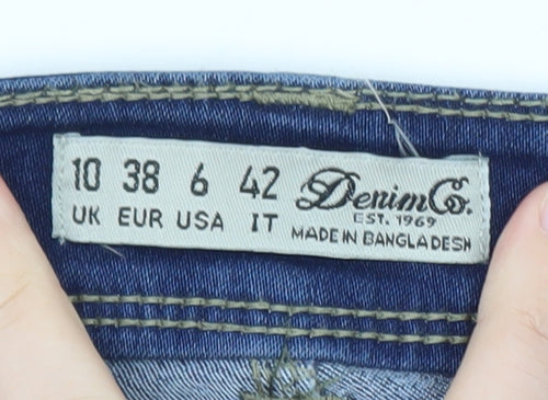 Denim Co. Women Blue Skinny Jeans Size 10 Mid Rise Stretch Denim