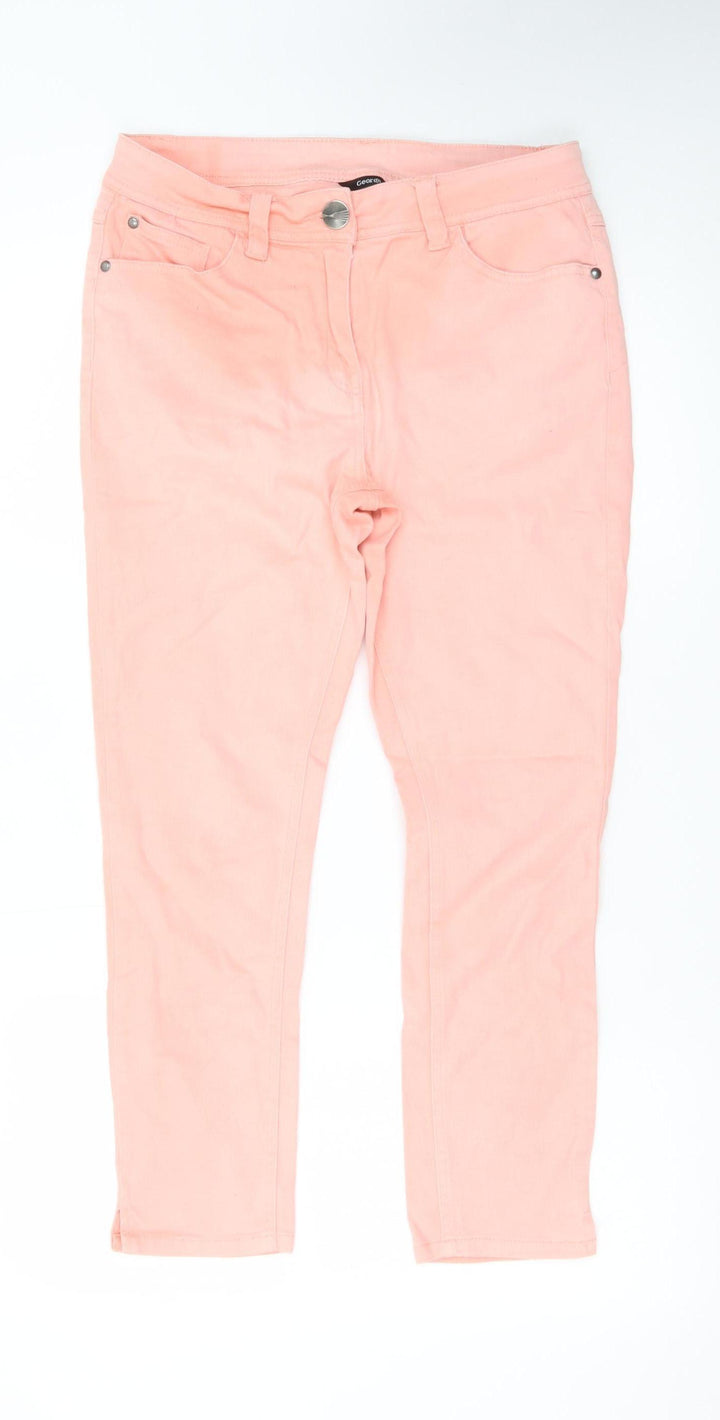 George Women's Pink Skinny Jeans Size 12 Stretch Cotton
