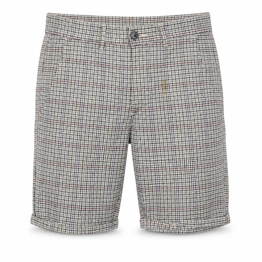 River Island Men's Grey Check Chino Shorts Size 28 Regular Fit