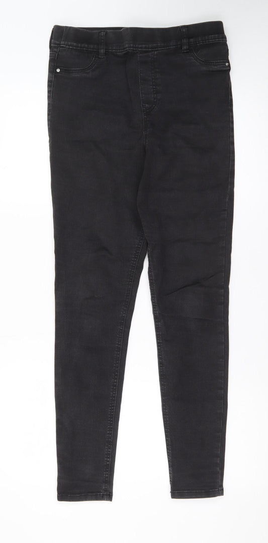 F&F Women's Black Skinny Stretch Jeans UK 12 Regular