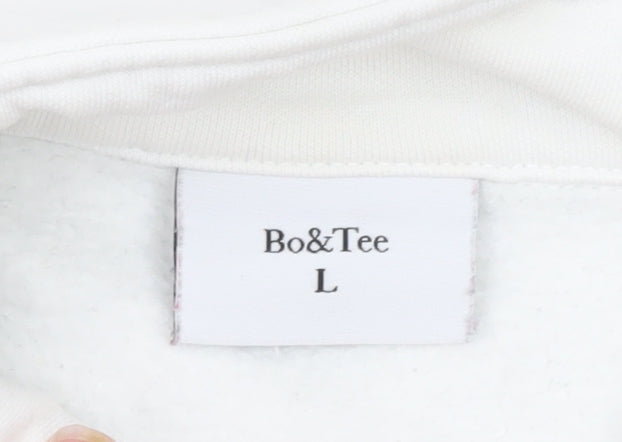 Bo&Tee Mens Grey Collared 1/4 Zip Athletic Sweatshirt L