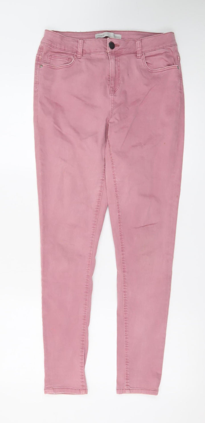 George Women Pink Skinny Jeans Size 12 Regular Fit