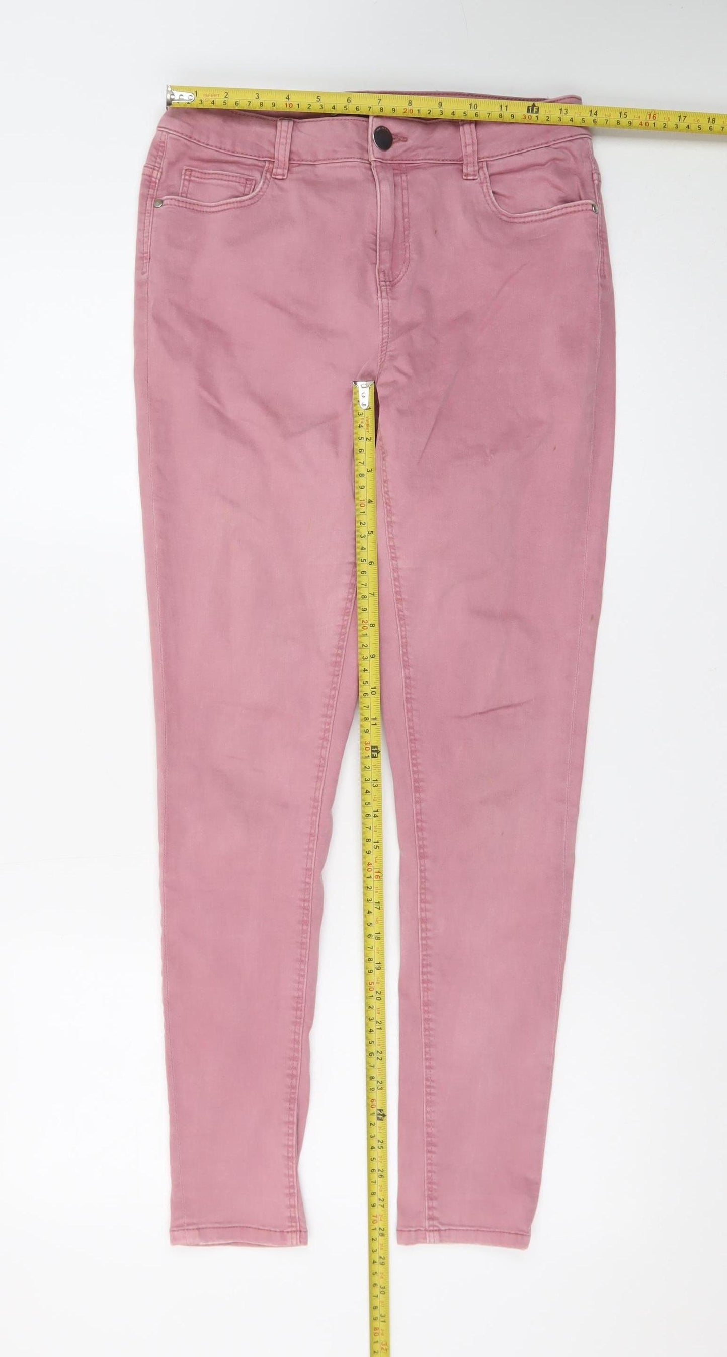 George Women Pink Skinny Jeans Size 12 Regular Fit