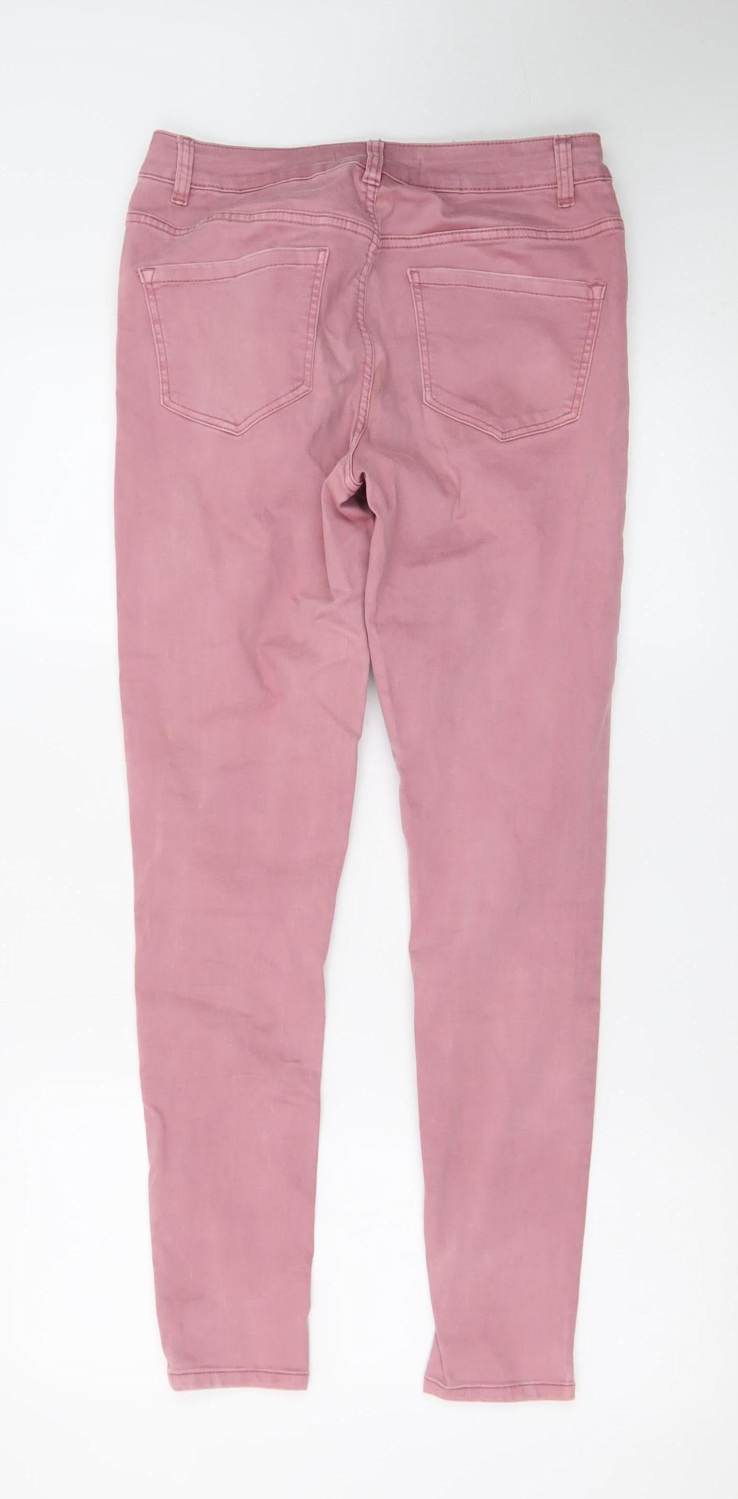 George Women Pink Skinny Jeans Size 12 Regular Fit