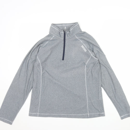 Regatta Women's Grey Half Zip Lightweight Pullover Sweatshirt UK 12