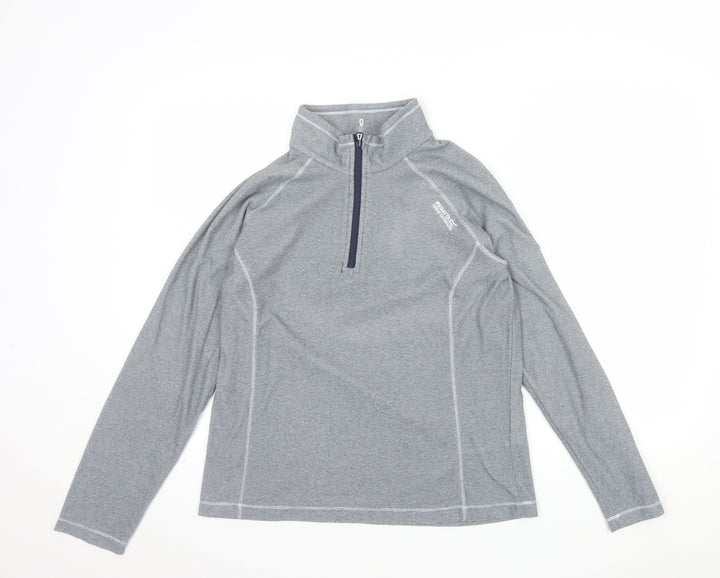 Regatta Women's Grey Half Zip Lightweight Pullover Sweatshirt UK 12