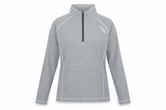 Front view of Regatta Women's Grey Half Zip Lightweight Pullover Sweatshirt UK 12