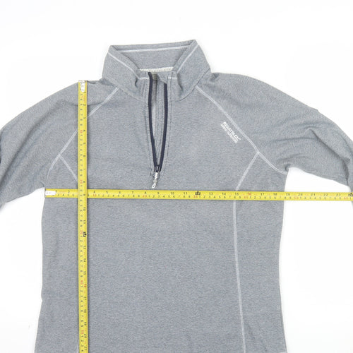 Regatta Women's Grey Half Zip Lightweight Pullover Sweatshirt UK 12