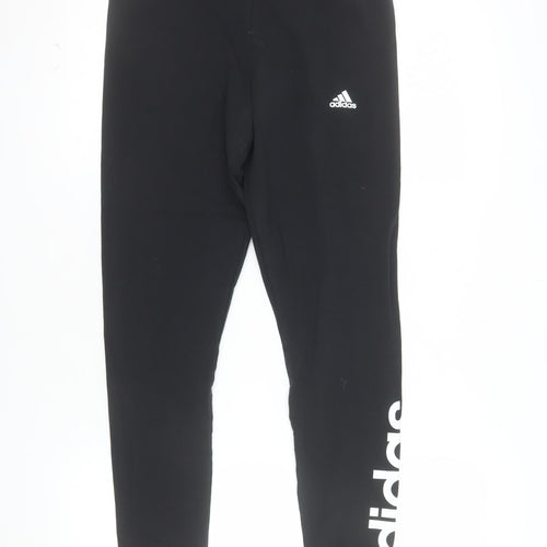 Adidas Womens Black Slim Fit Cotton Leggings Size M 12-14