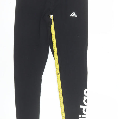 Adidas Womens Black Slim Fit Cotton Leggings Size M 12-14