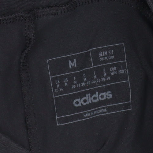 Adidas Womens Black Slim Fit Cotton Leggings Size M 12-14