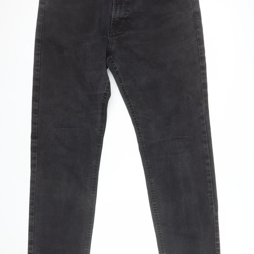 Next Mens Black Slim Fit 36L Jeans Straight Denim