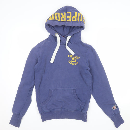 Superdry Men's Blue Athletic Pullover Hoodie XS
