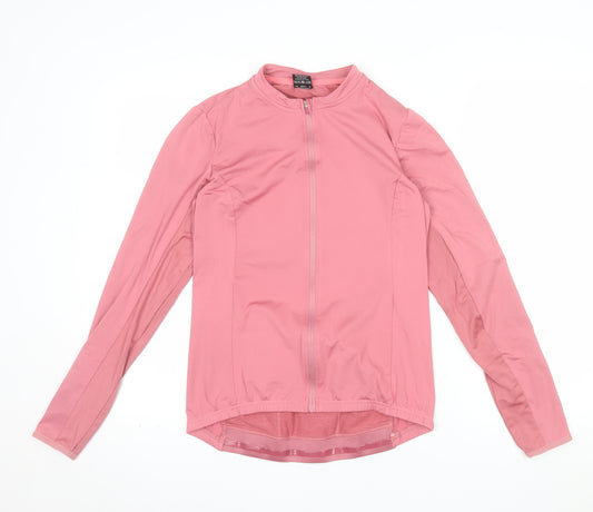 Crane Women Pink Full Zip Cycling Jersey Top Size 10