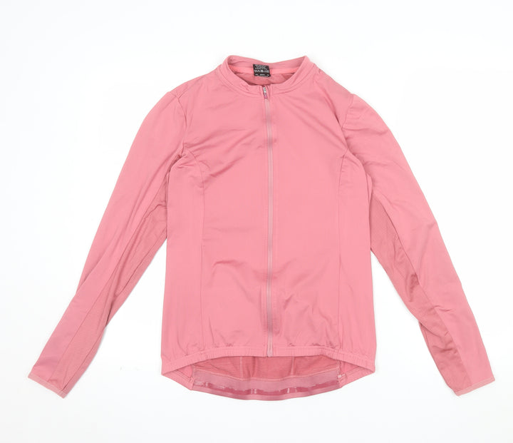 Crane Women Pink Full Zip Cycling Jersey Top Size 10