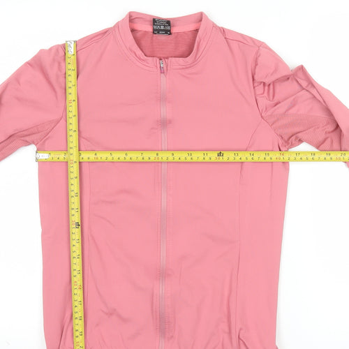 Crane Women Pink Full Zip Cycling Jersey Top Size 10