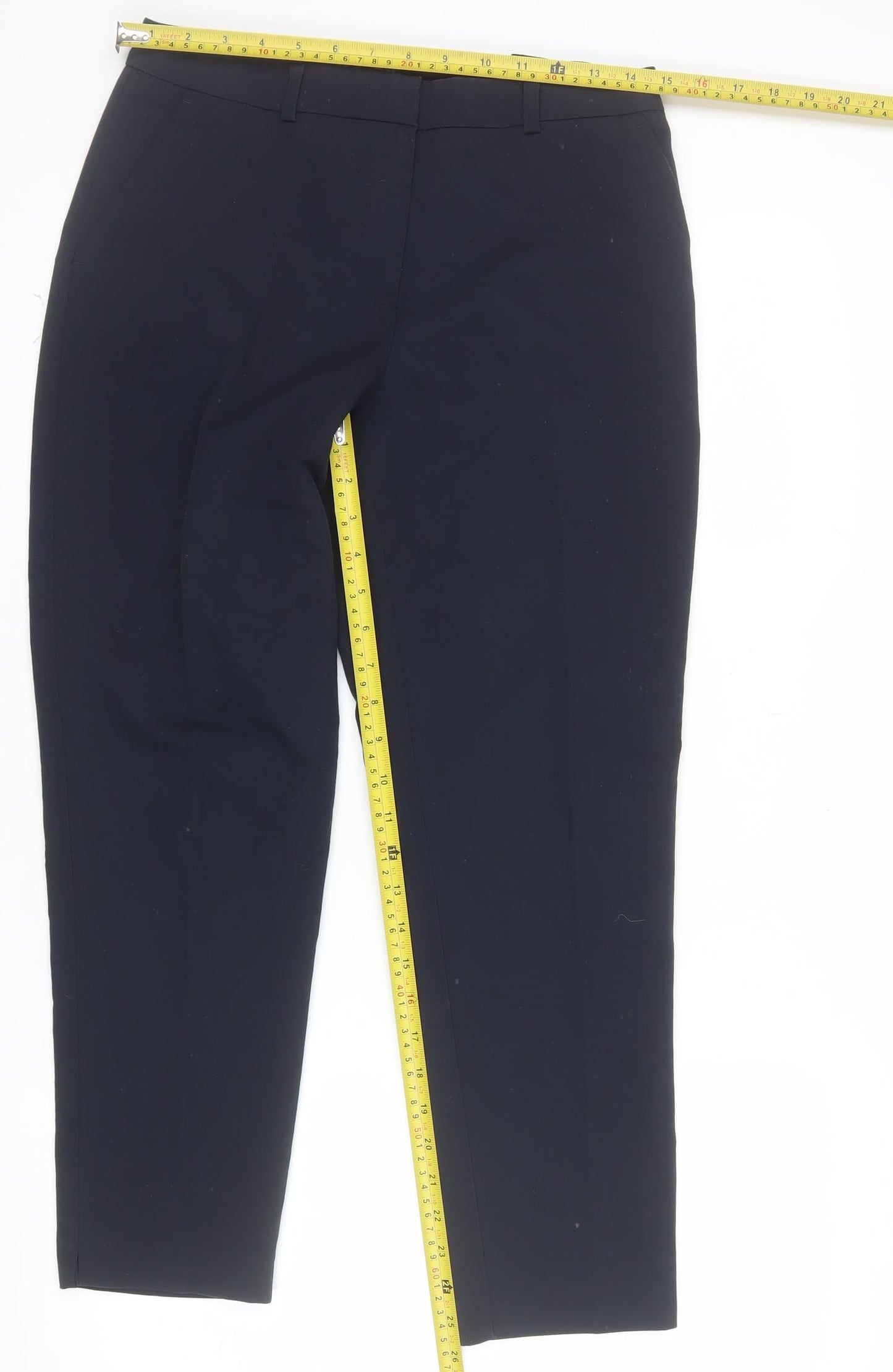 Dorothy Perkins Womens Black Slim Tapered Work Trousers Size 8