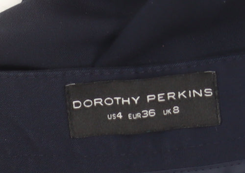 Dorothy Perkins Womens Black Slim Tapered Work Trousers Size 8
