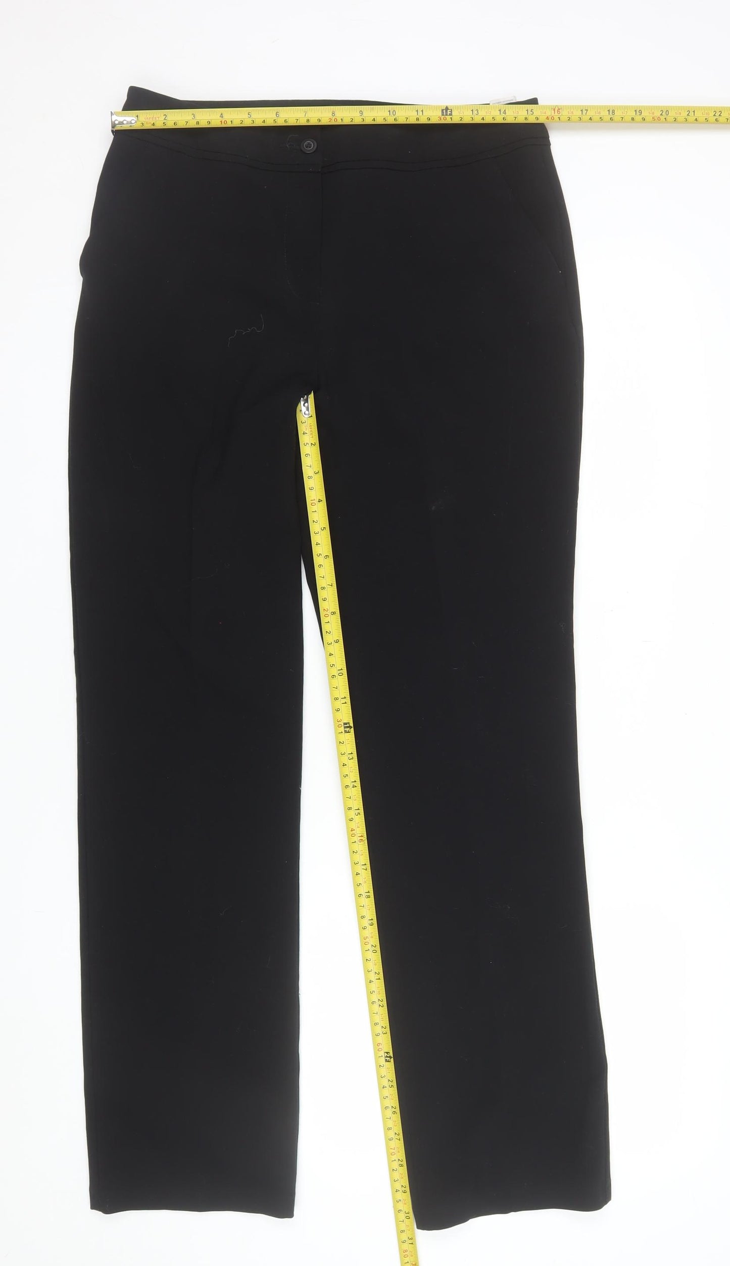 Marks and Spencer Women’s Black Size 10 Slim Fit Stretch Trousers