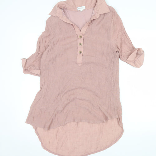Apricot Women’s Pink Collared Tunic Blouse Size 14