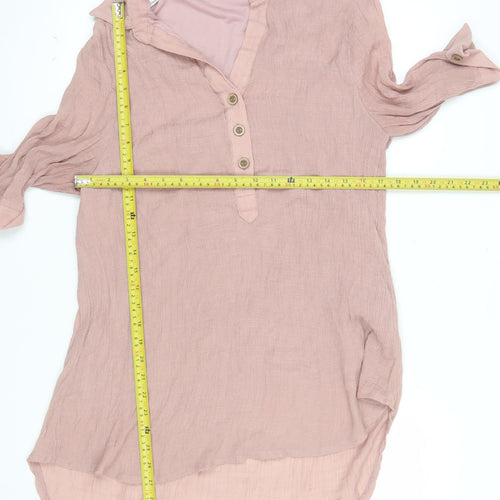 Apricot Women’s Pink Collared Tunic Blouse Size 14