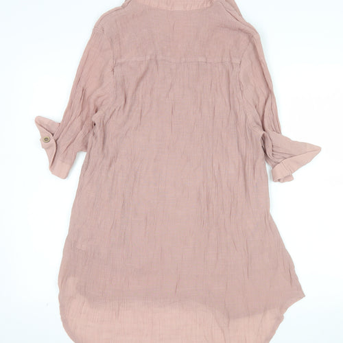 Apricot Women’s Pink Collared Tunic Blouse Size 14