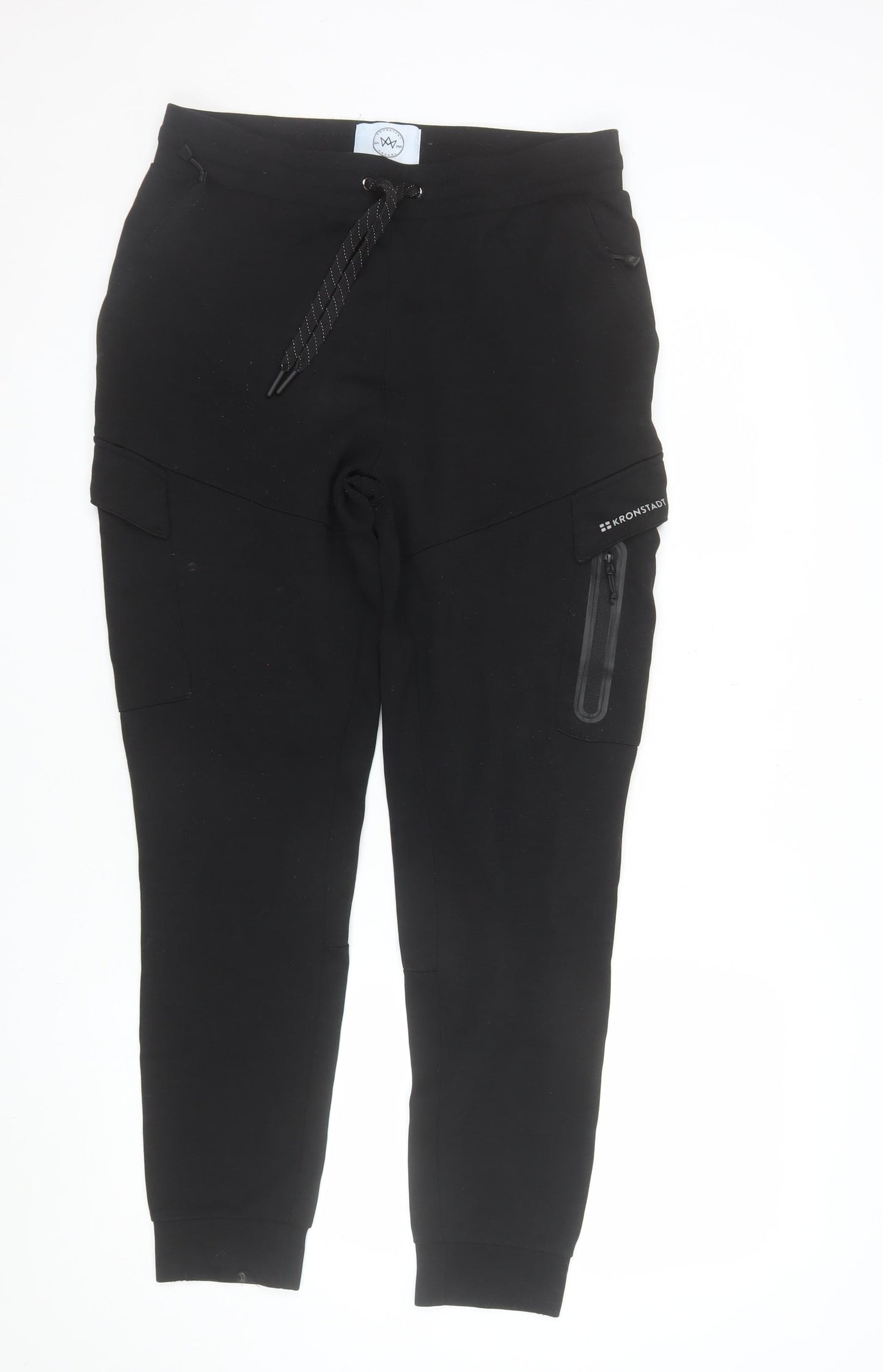 Kronstadt Men's Black Jogger Trousers M Slim Fit Stretch Activewear