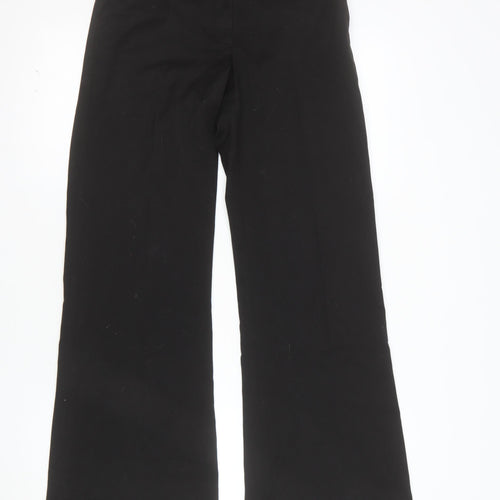 H&M Women's Black Wide-Leg Dress Pants Size 8 Stretch Work Trousers